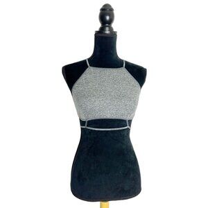 Revolve Line & Dot Cage Style Bralette in Gray - Sz M - New